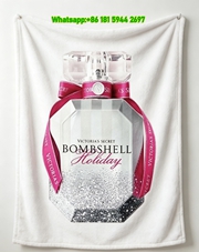 Victoria's Secret Bombshell Holiday Flannel Fleece Throw Blanket V164